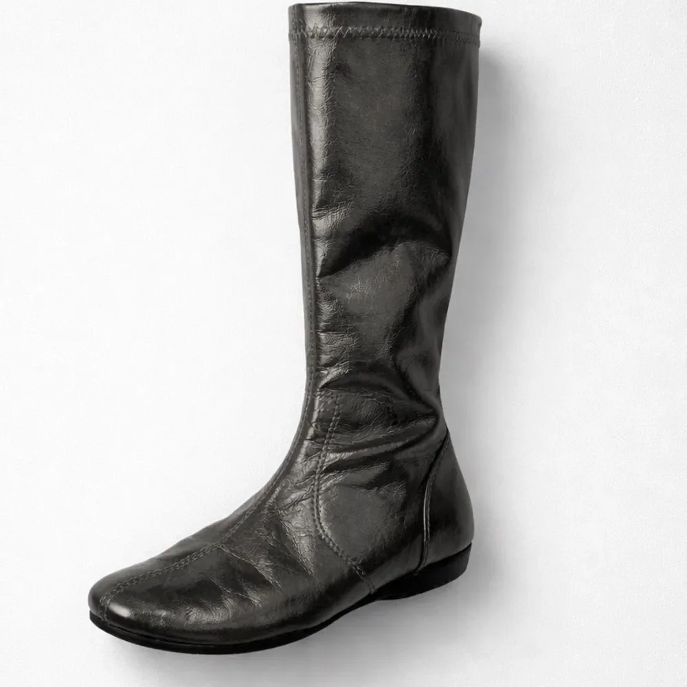 Kenneth Cole Graphite Paten Book-a-licious boots